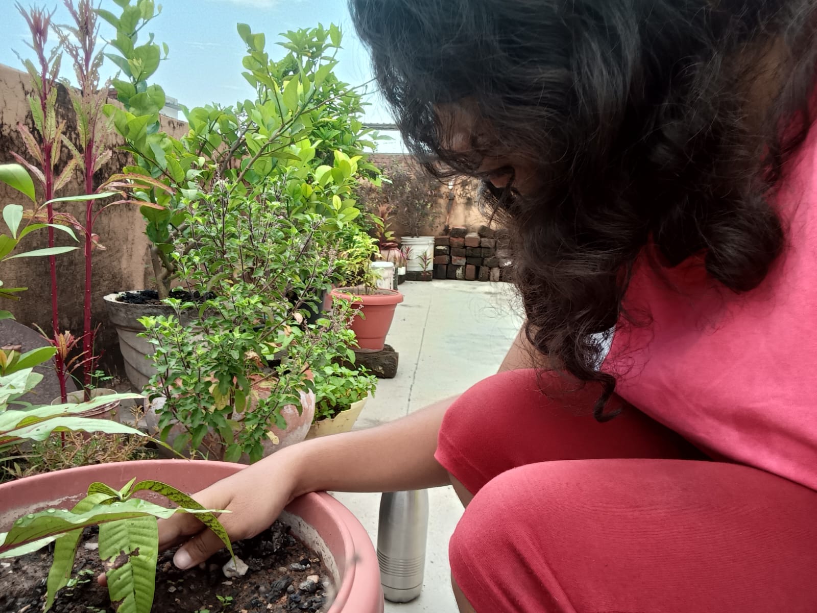 Volunteers working together